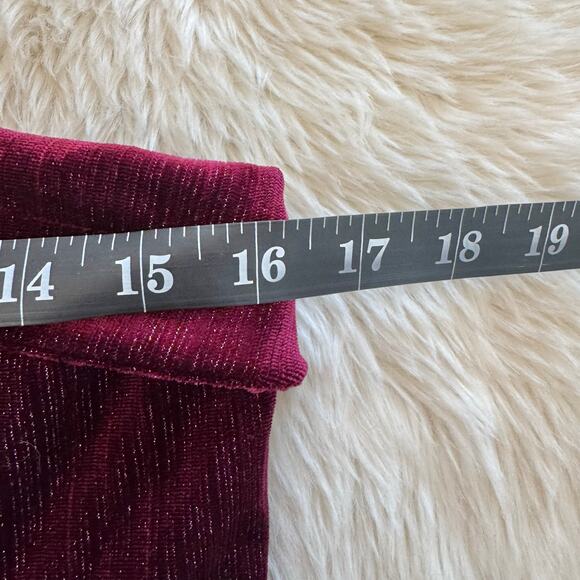Urban Social Velvet Burgundy Red Strapless Tube Shimmer Mini Dress Medium - Picture 8 of 9